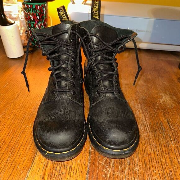 Dr. Martens 1460 Pascal Women's Black Combat Boots Size 6 - Picture 8 of 12
